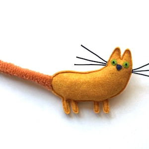 Felt plush ginger cat | Long cat