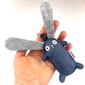 Grey rabbit keychain