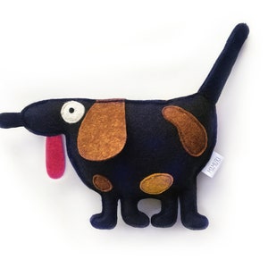 Felt plush tricolor dog | U shaped
