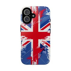 Phone Case, Great Britain Flag Tough Case - British Flag UK Hard Cover, Protective Phone Cover, England Phone Accessories, Phone Protector