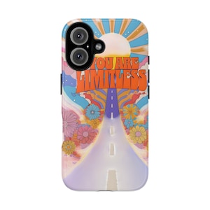 Phone Case, Retro Colorful Tough Case, Hippie Inspirational Cover, Protective Shell, Unique Gift Ideas