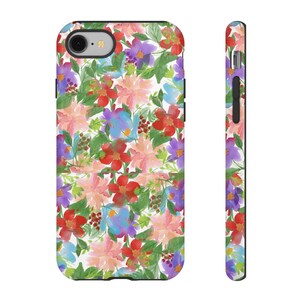 Vibrant Colorful Floral Theme Tough Phone Cases | Durable Protection, Flower Design, Gift for Her, Trendy Accessory, Spring Style