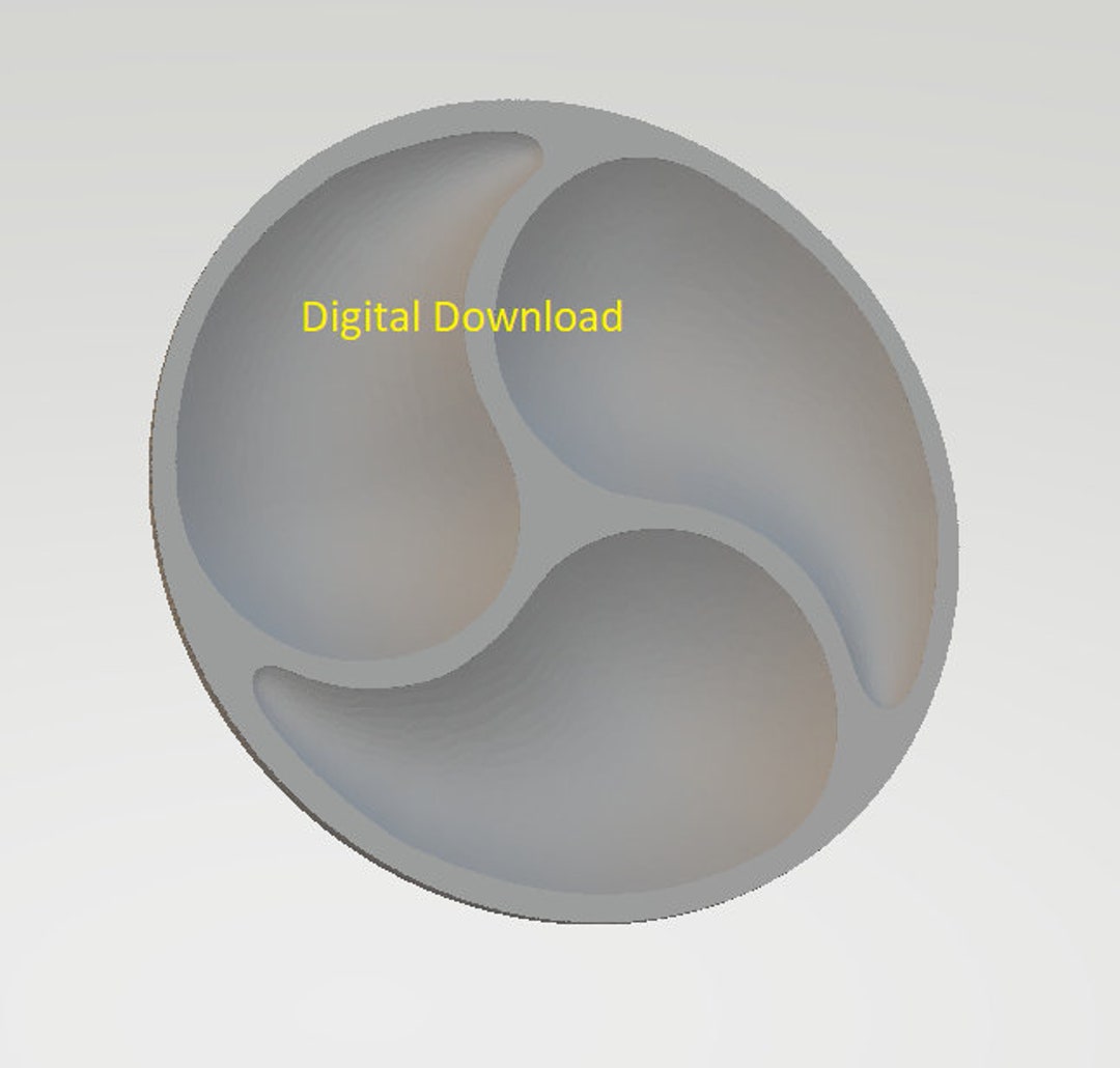 Digital Download 12" Bowl 3D STL for Cnc Routers and 3D Printers Double ...