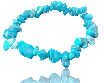 Turquoise splinter bracelet *joie de vivre* genuine gemstone jewelry for men and women