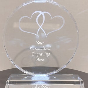 Personalized Crystal Trophies and Awards , Engraved Logo, Managers Work Appreciation, Celebration Retirement, Promotions, Plaque for Staff,