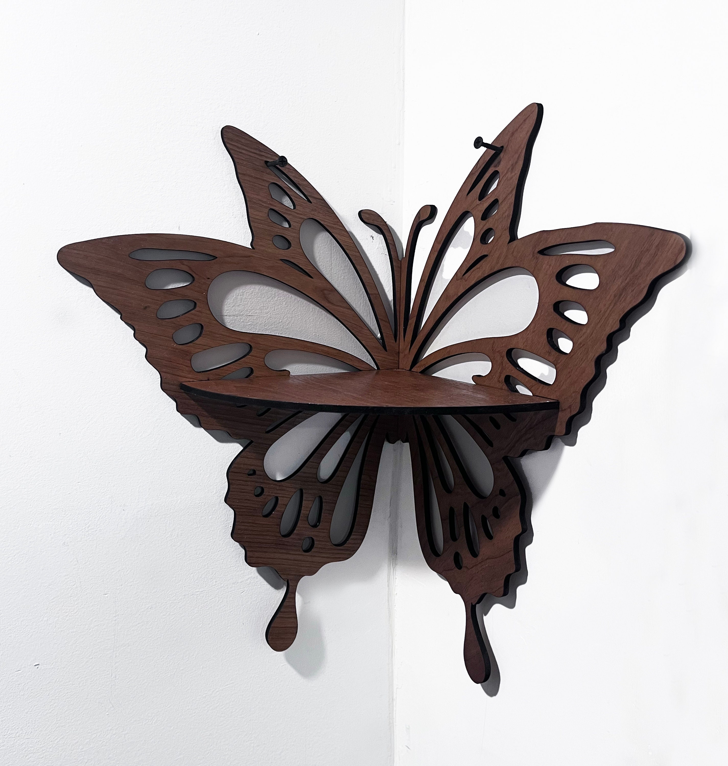 Butterfly Corner Shelf, Shelf, Corner Shelf, Cherry Wood Shelf - Etsy