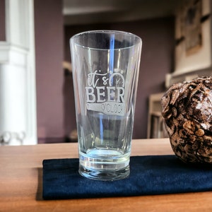 16oz Beer Glass, Personalized beer Glass,