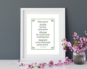 Irish Blessing Eco-Friendly Art Print (100% Recycled)