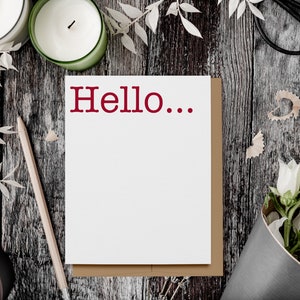 Hello Greeting Card (100% Recycled) - Red