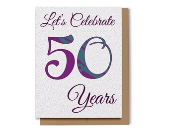 Let's Celebrate 50 Years Card (100% Recycled)
