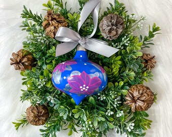 Hand Painted Ornament, One of a Kind Ceramic Bisque Christmas Decoration, The Kathleen