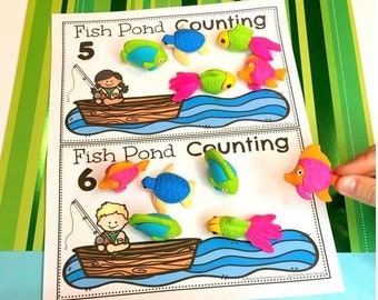 Preschool Printables, Preschool Counting, Activities for Preschool, Preschool Play Mats, Pond Activities