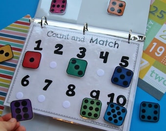 Number Matching Game: Preschool Learning Printable (Digital Download)