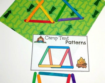 Preschool Pattern Activity: Color Matching with Craft Sticks (Digital Download)