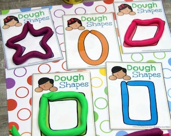 Shapes Playdough Cards: Preschool Printable Activity (Digital Download)