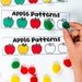 Apple Pattern Printable: Preschool Activity Worksheet (digital Download ...