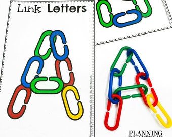 Alphabet Linking Chain Cards: Preschool Fine Motor Activity (Digital Download)