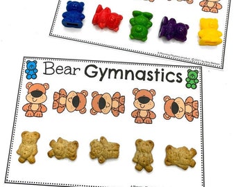 Bear Theme Preschool Pattern Cards: Learning Activity (Digital Download)