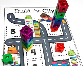Superhero City Counting Game: Preschool Number Match (Digital Download)