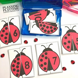 Preschool Printables, Learning Numbers, Number Matching Game, Preschool Activities, Counting Activity, Numbers 1 - 10,