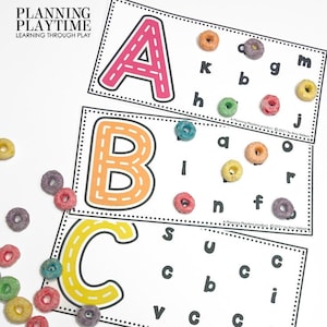 Imprimibles para preescolar, Aprender letras, Juego de emparejamiento del alfabeto, Actividades preescolares, Actividad del alfabeto