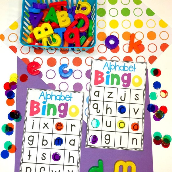 Preschool Printables, Alphabet Printables, Alphabet Game, Alphabet Bingo, Preschool Bingo, Preschool Game, Preschool Activities,