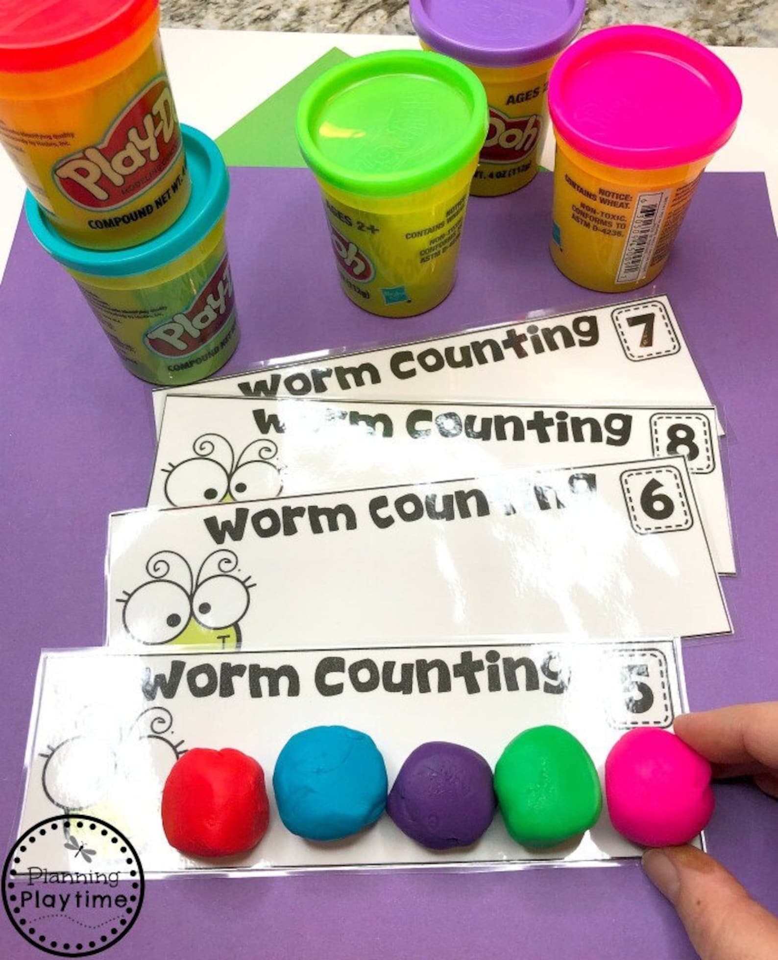 Caterpillar Counting Printable: Preschool Spring Activity (digital ...