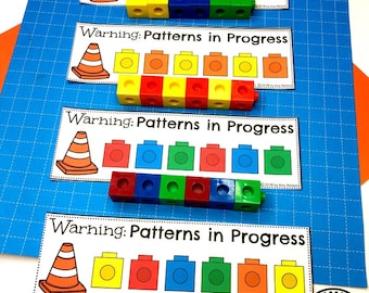 Preschool Pattern Block Activity: Construction Theme Printables (Digital Download)