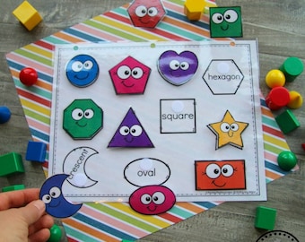 pre k 5 worksheets Preschool Printables, Learning Shapes, Shapes Matching Game, Preschool Activities, Homeschool Activity