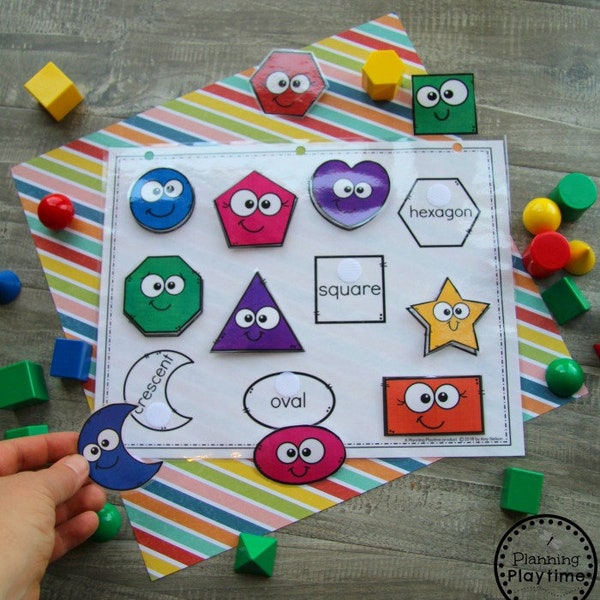 Preschool Printables, Learning Shapes, Shapes Matching Game, Preschool Activities, Homeschool Activity