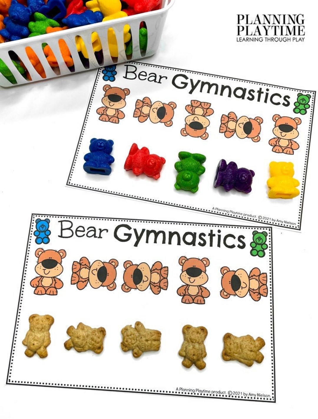 Bear Theme Preschool Pattern Cards: Learning Activity (digital Download ...