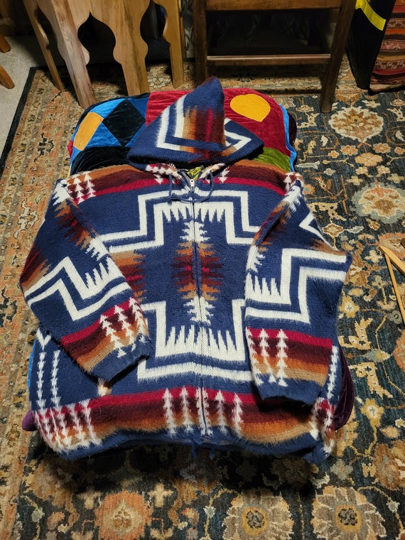 Ralph Lauren Vintage Hooded Sweater Hoodie Equado… - image 1