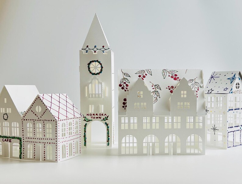 Christmas Village Craft Pack, Christmas Craft Etsy