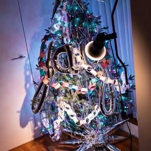 Guirlande de chaîne en papier tout blanc, décoration d'intérieur festive, 10 pieds de long, 3 mètres image 7