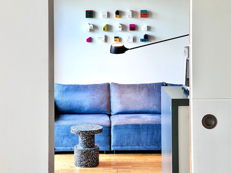 Modern Wall Decoration, Scandi Home Decor, Nordic Decoration, Paper Village