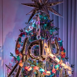Guirlande de chaîne en papier tout blanc, décoration d'intérieur festive, 10 pieds de long, 3 mètres image 9