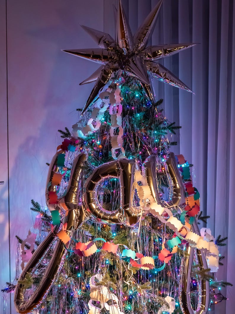 Guirlande de chaîne en papier tout blanc, décoration d'intérieur festive, 10 pieds de long, 3 mètres image 9