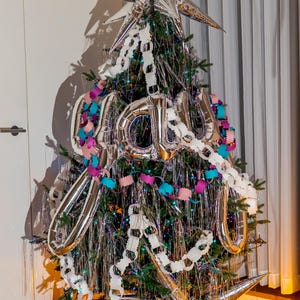 Guirlande de chaîne en papier tout blanc, décoration d'intérieur festive, 10 pieds de long, 3 mètres image 6
