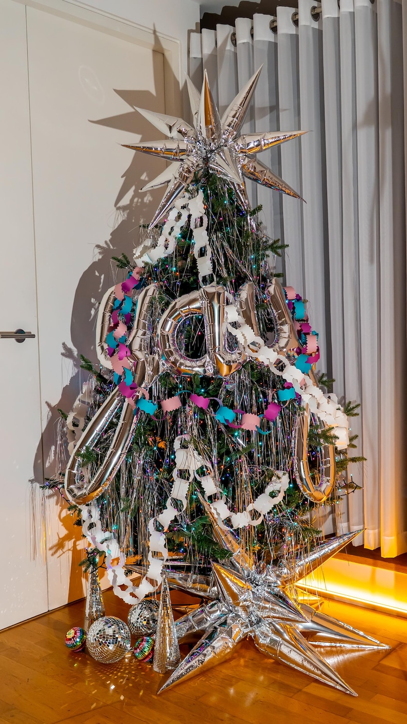 Guirlande de chaîne en papier tout blanc, décoration d'intérieur festive, 10 pieds de long, 3 mètres image 6