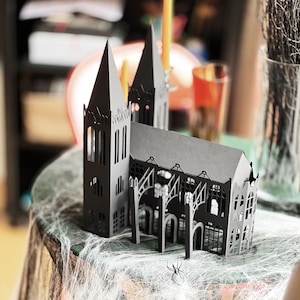 Gothic Halloween Cathedral, Gothic Halloween Decoration, Dark and Spooky Decoration