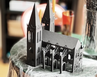 Gothic Halloween Cathedral, Gothic Halloween Decoration, Dark and Spooky Decoration