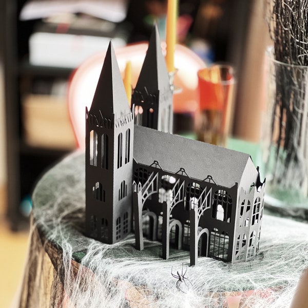 Gothic Halloween Kathedrale, Gothic Halloween Dekoration, düstere und gruselige Dekoration
