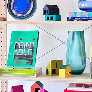Modern Wall Decoration, Scandi Home Decor, Nordic Decoration, Paper Village