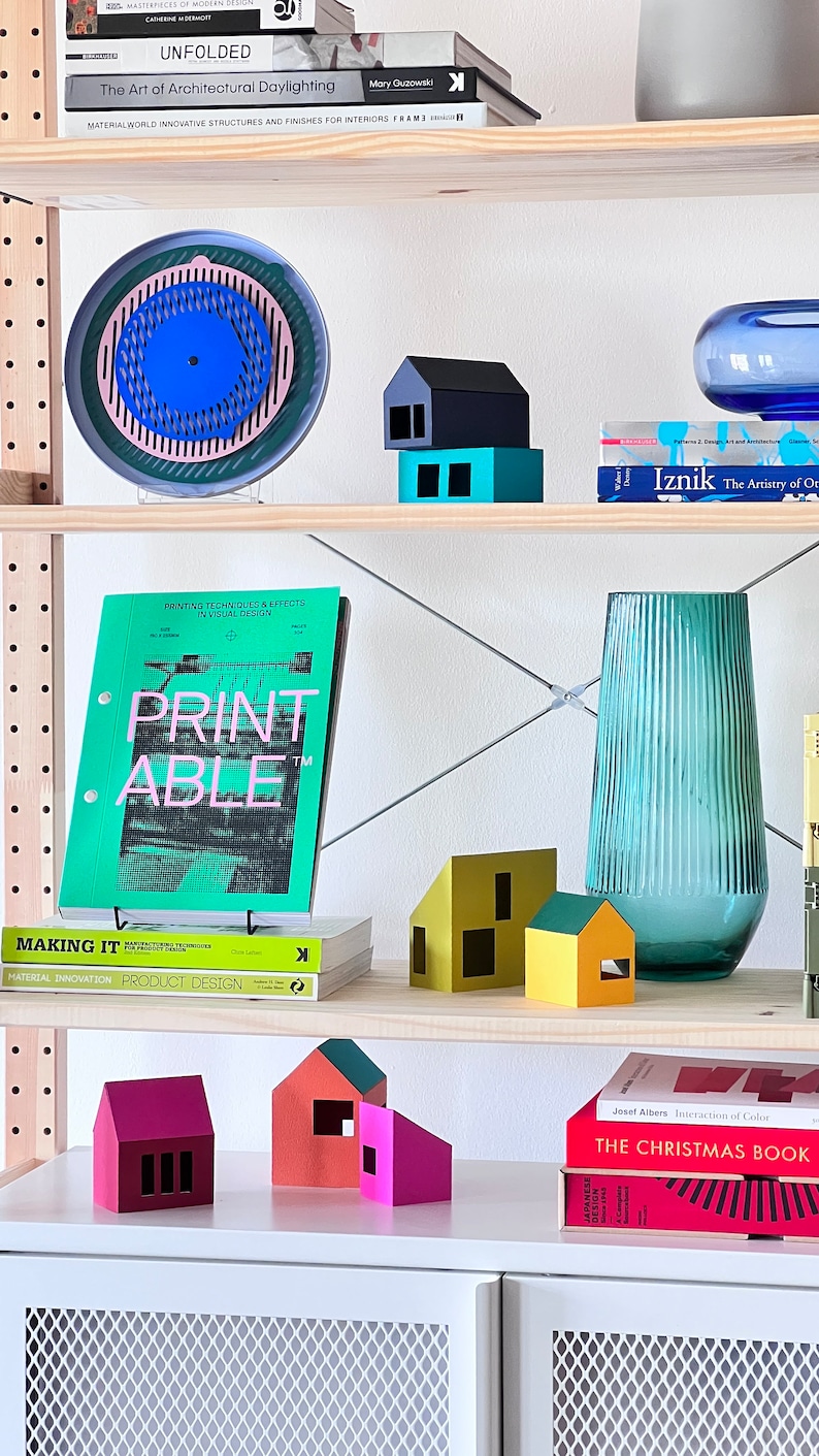 Modern Wall Decoration, Scandi Home Decor, Nordic Decoration, Paper Village