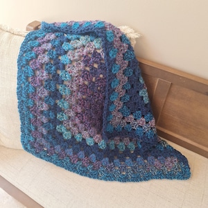Blue and Purple Multi-color Baby security blanket | snuggly blanket | lovey blanket