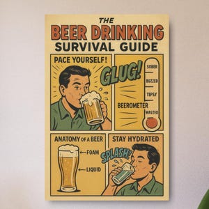 Humorous Beer Metal Wall Sign, Vintage Bar Decor, Rustic Mancave Plaque, Brewery Artwork, Funny Pub Hanging, Retro Tavern Gift