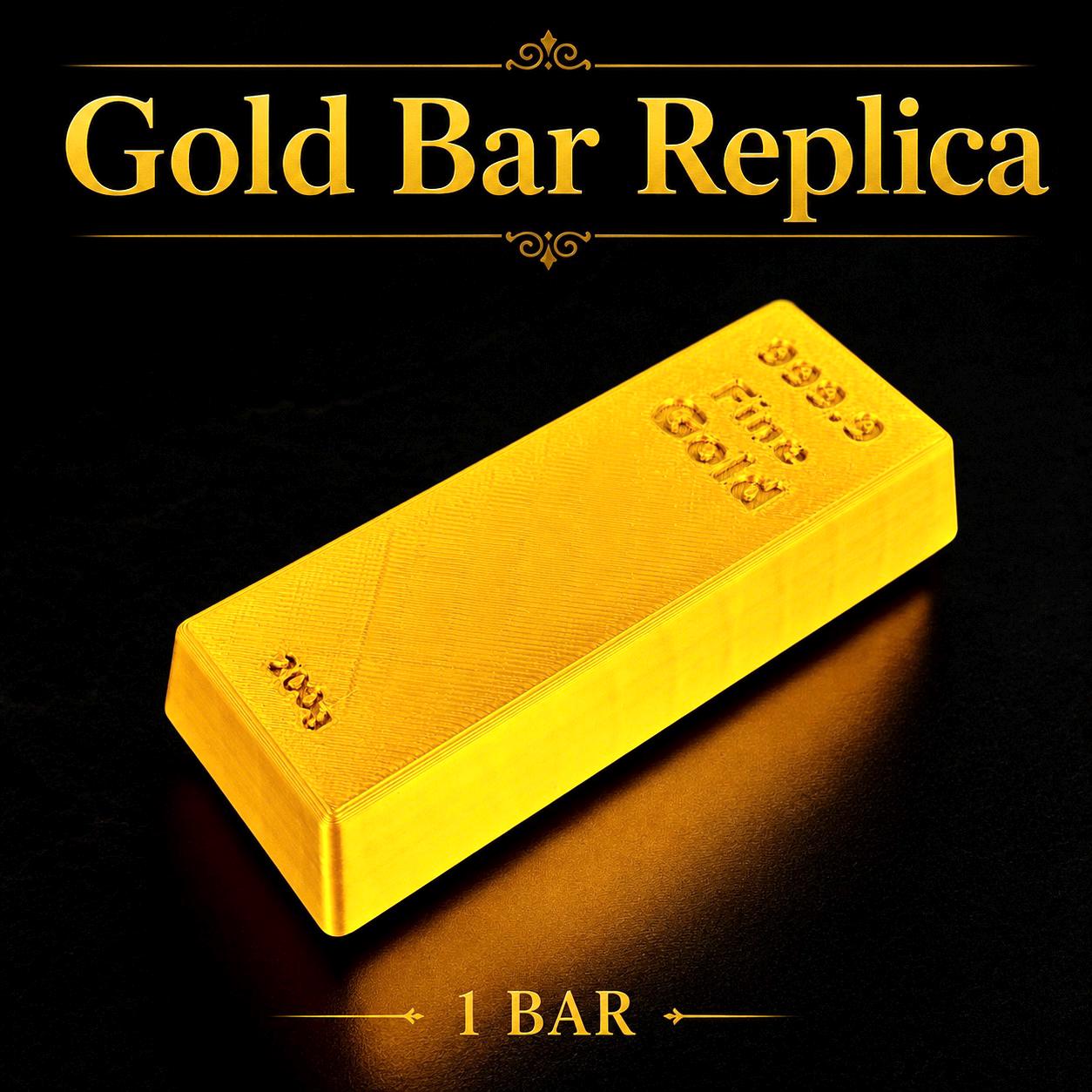 Gold Bar Replica - 3D Printed Fake Gold Décor Piece - Etsy