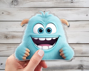 Cute Peeking Monsters Wall Decal - Enchanting Wall Decor for Monster Lovers - Whimsical Wall Art for Home, Nursery, Playroom Setup