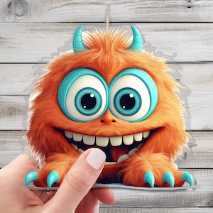 Lindos monstruos que miran a escondidas: decoración de pared encantadora para amantes de los monstruos: arte de pared caprichoso para el hogar, la guardería y la sala de juegos
