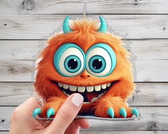 Cute Peeking Monsters Wall Decal - Enchanting Wall Decor for Monster Lovers - Whimsical Wall Art for Home, Nursery, Playroom Setup